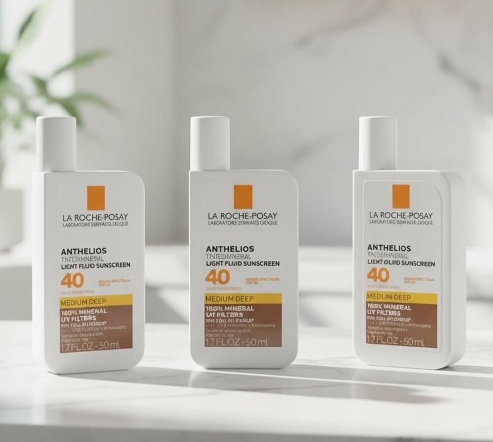 3x La Roche-Posay Anthelios Tinted Mineral Sunscreen SPF 40+ Med Deep EXP 10/27+